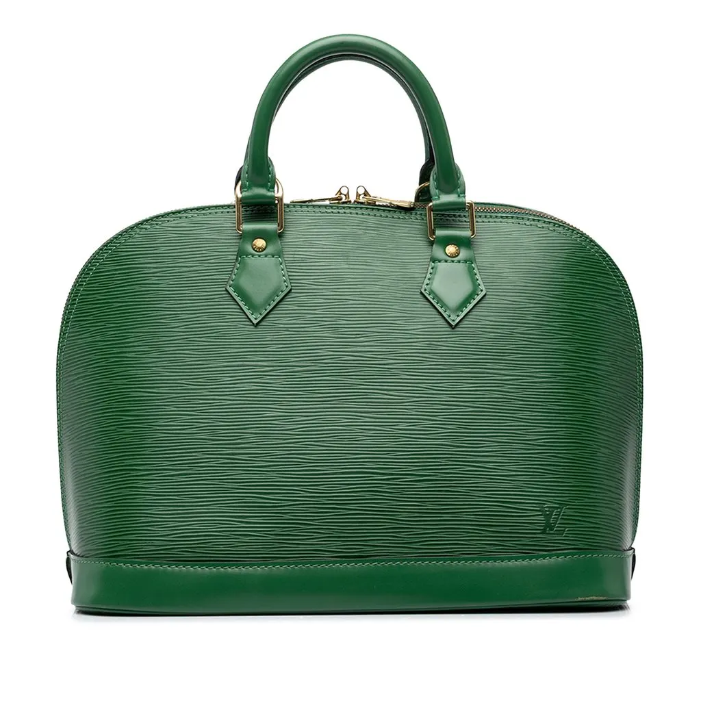 Louis Vuitton Epi Alma PM Green Leather Good - Front View