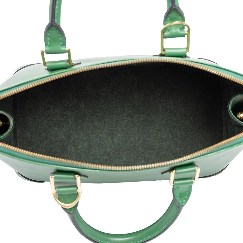 Louis Vuitton Epi Alma PM Green Leather Good - Model View