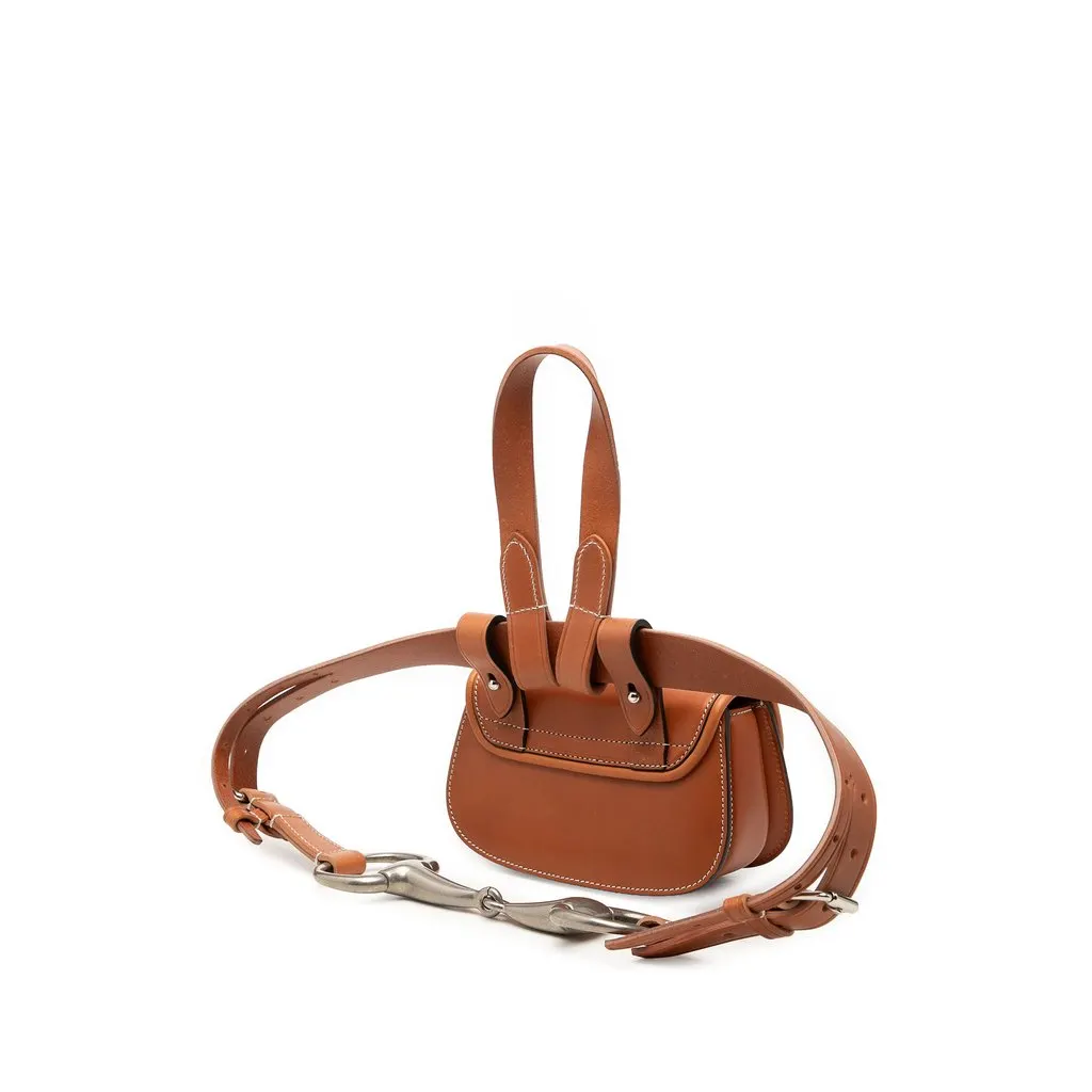 Gucci Mini Calfskin Bamboo 1947 Belt Bag Brown Leather Very good - Back View