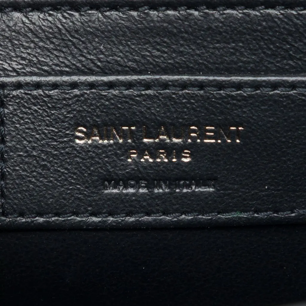 Saint Laurent Small Canvas Metallic Tiger Print Monogram Kate Crossbody Black Very good - Box View