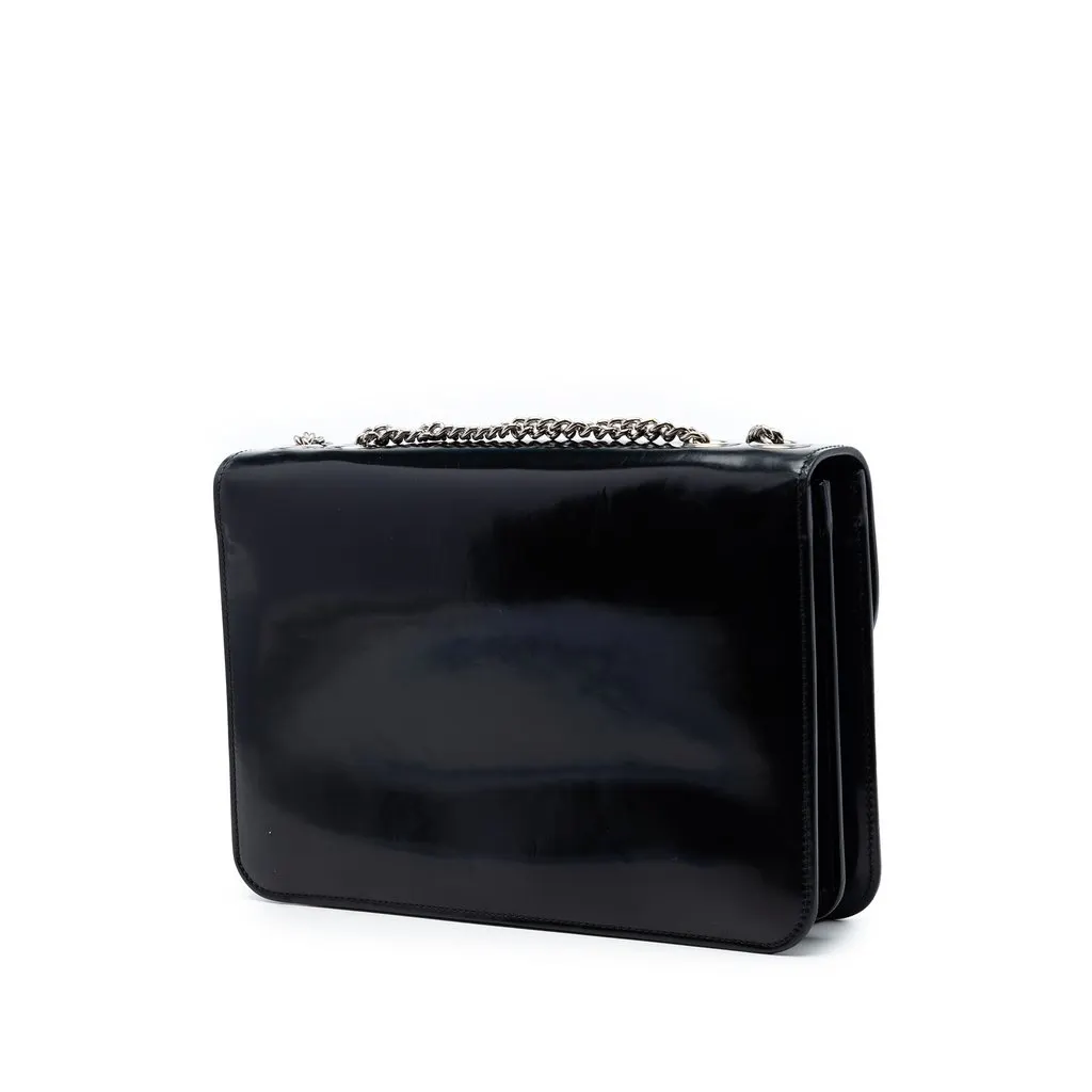 Gucci Medium Patent Interlocking G Crossbody Black Leather Very good - Back View