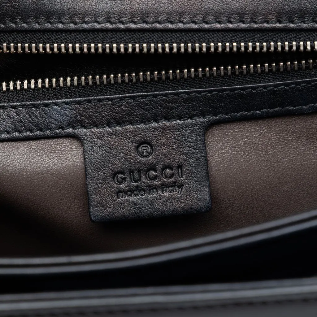 Gucci Medium Patent Interlocking G Crossbody Black Leather Very good - Box View