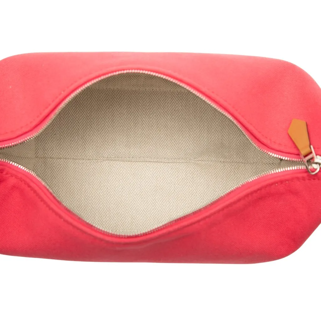 Hermès Small Toile Bride A Brac Case Pink Canvas Very good - Model View