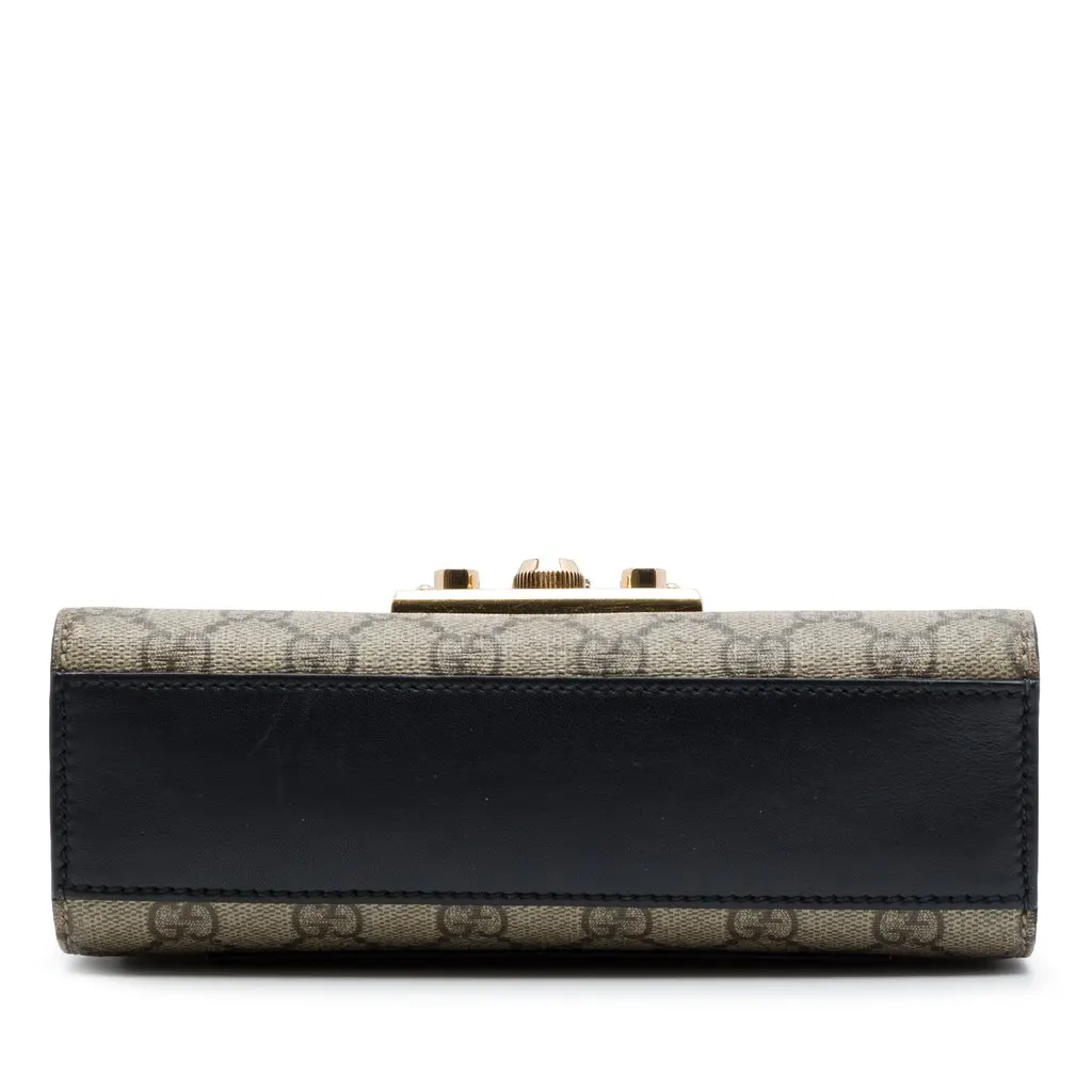 Gucci Small GG Supreme Padlock Crossbody Beige Very good - Inside View
