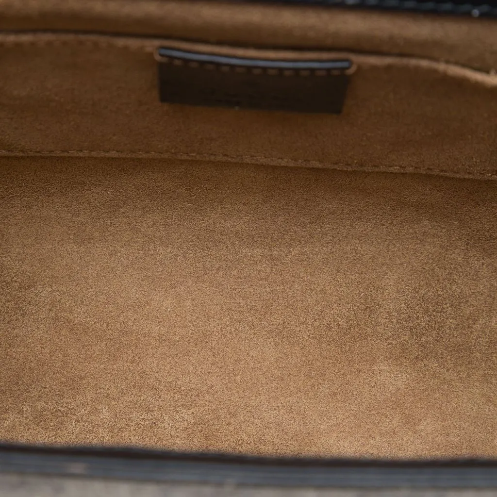 Gucci Small GG Supreme Padlock Crossbody Beige Very good - Model View