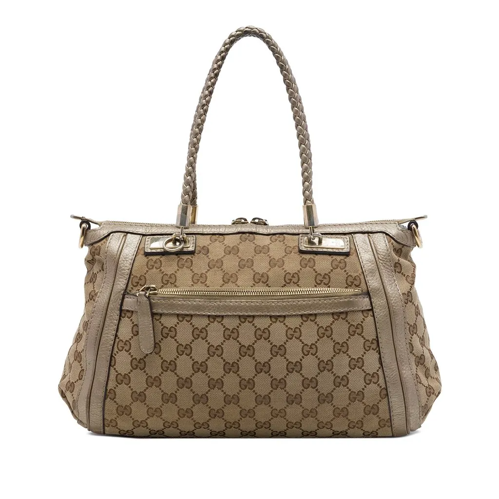 Gucci GG Canvas Bella Satchel Beige Canvas Very good - Front View