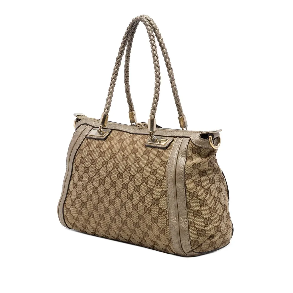 Gucci GG Canvas Bella Satchel Beige Canvas Very good - Back View