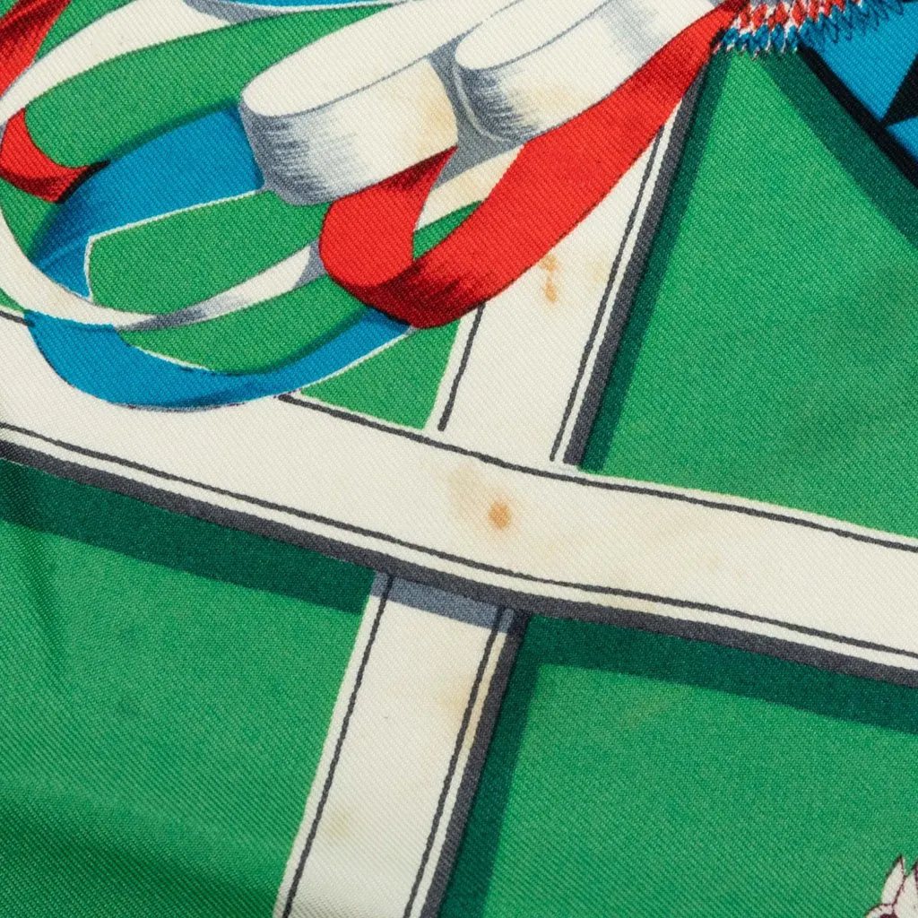 Hermès Couvertures Et Tenues De Jour Silk Scarf 90 Green Silk Very good - Box View