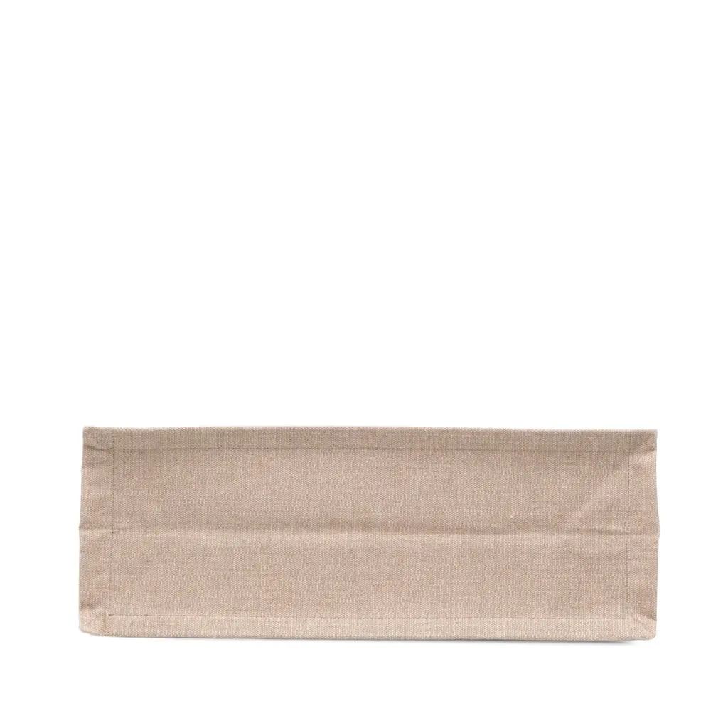 Saint Laurent Large Canvas Rive Gauche Tote Beige Canvas Good - Inside View