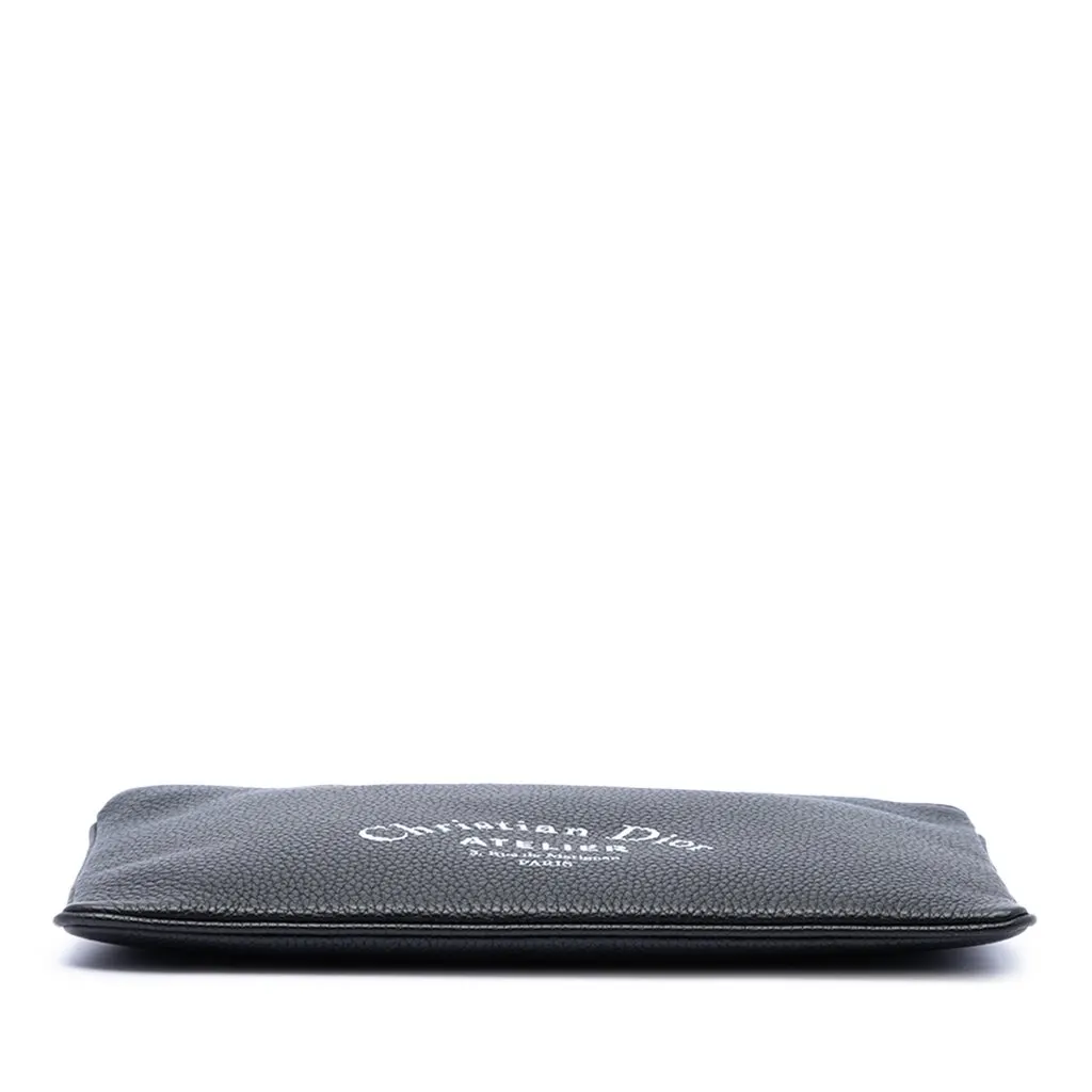 Dior Grained Calfskin Atelier Clutch Black Leather Very good - Inside View