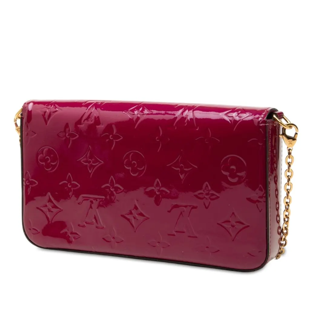 Louis Vuitton Monogram Vernis Pochette Felicie Pink Leather Very good - Back View