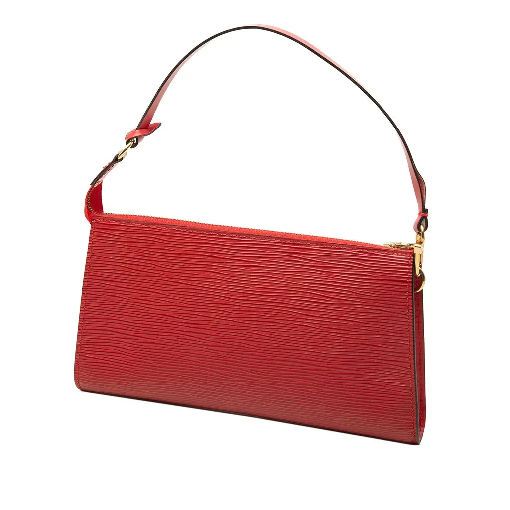 Louis Vuitton Epi Pochette Accessoires Red Leather Good - Back View