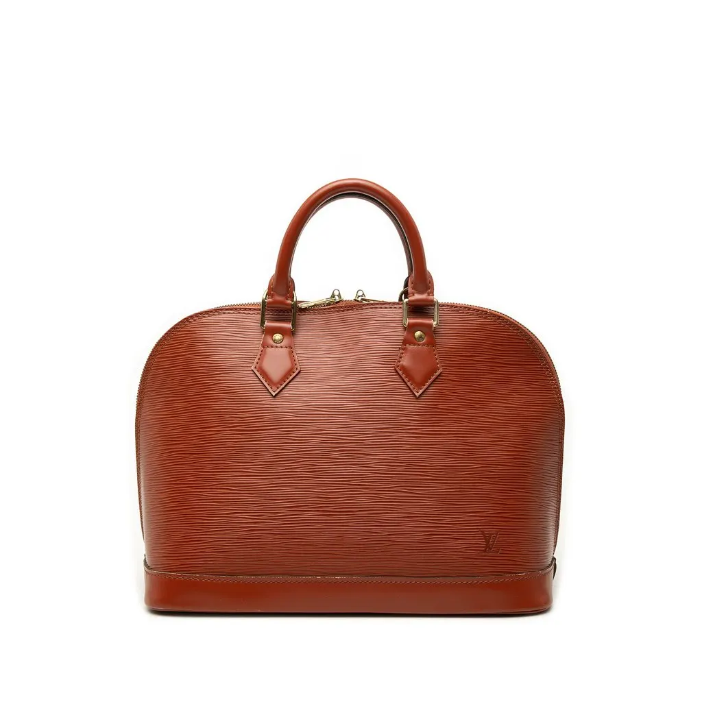 Louis Vuitton Epi Alma PM Brown Leather Very good - Front View