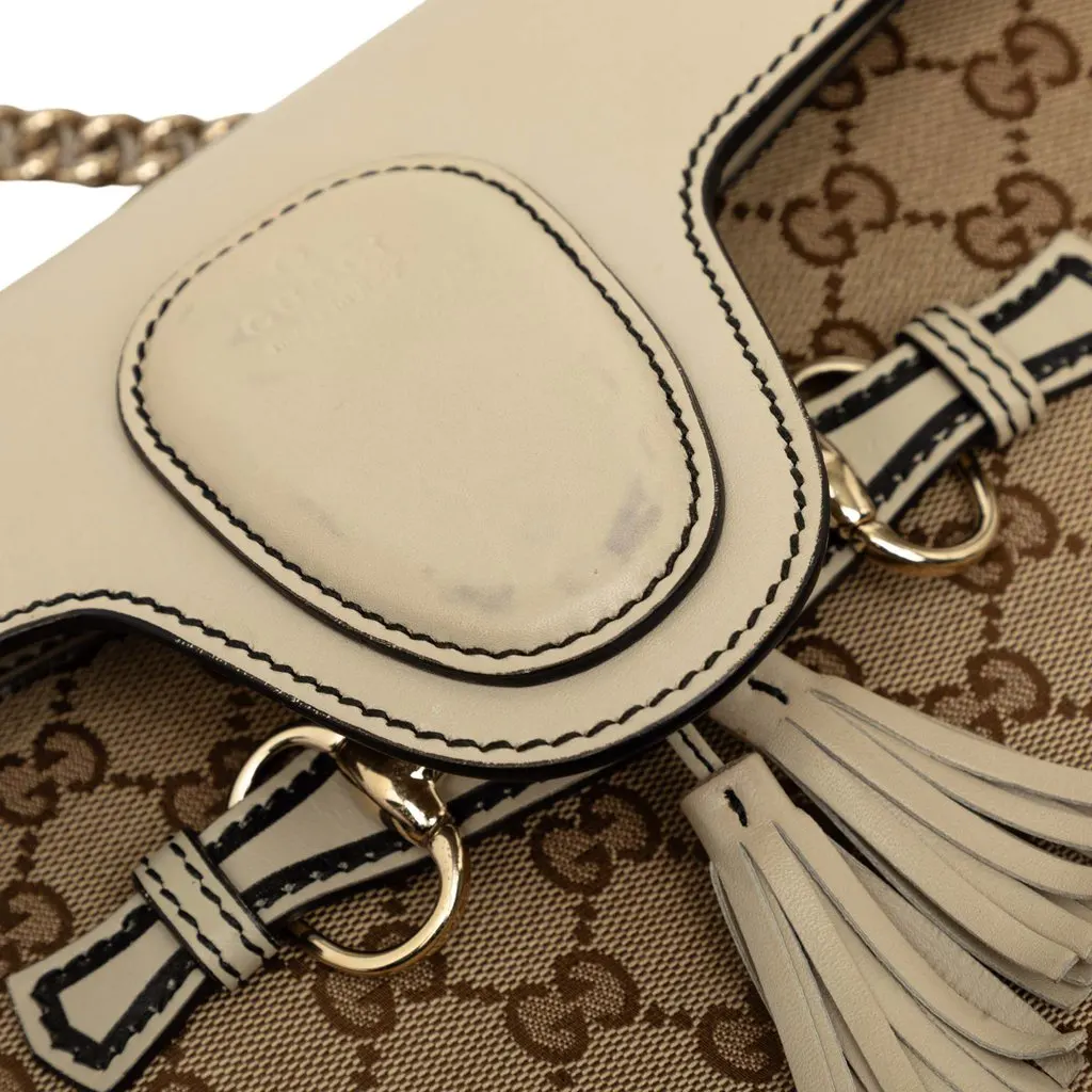 Gucci Medium GG Canvas Emily Shoulder Bag Beige Very good - Box View