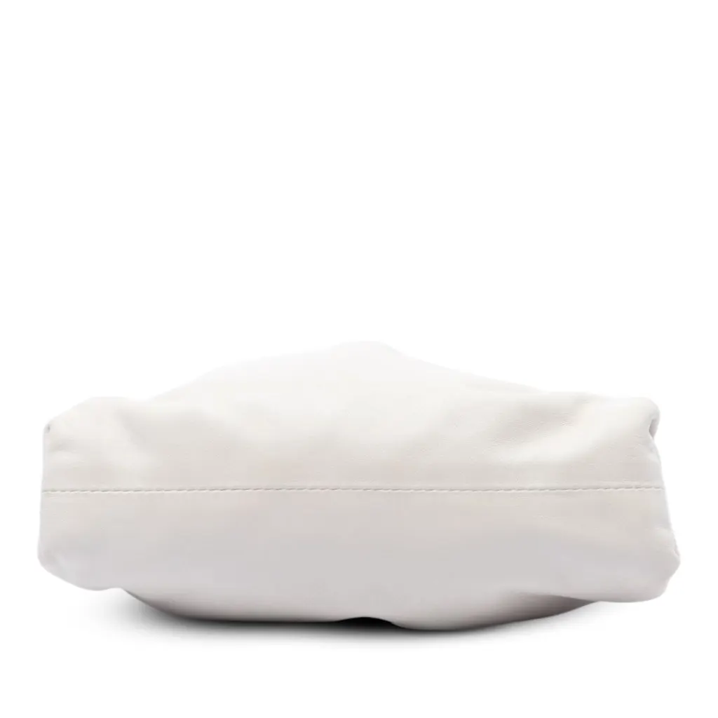 Bottega Veneta Lambskin The Mini Pouch Crossbody White Leather Very good - Inside View