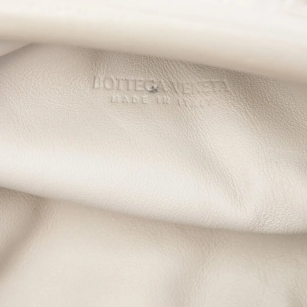 Bottega Veneta Lambskin The Mini Pouch Crossbody White Leather Very good - Box View