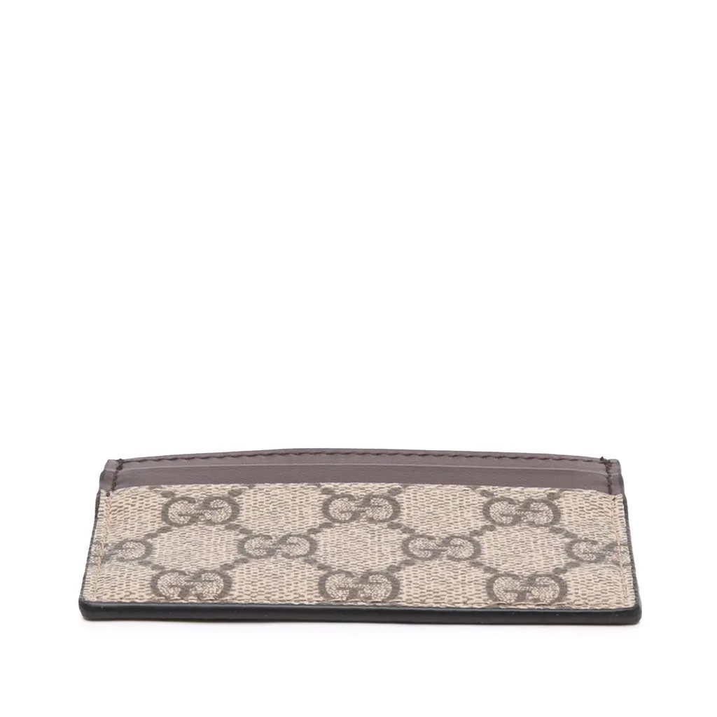Gucci GG Supreme Card Holder Beige Canvas Never worn - Inside View