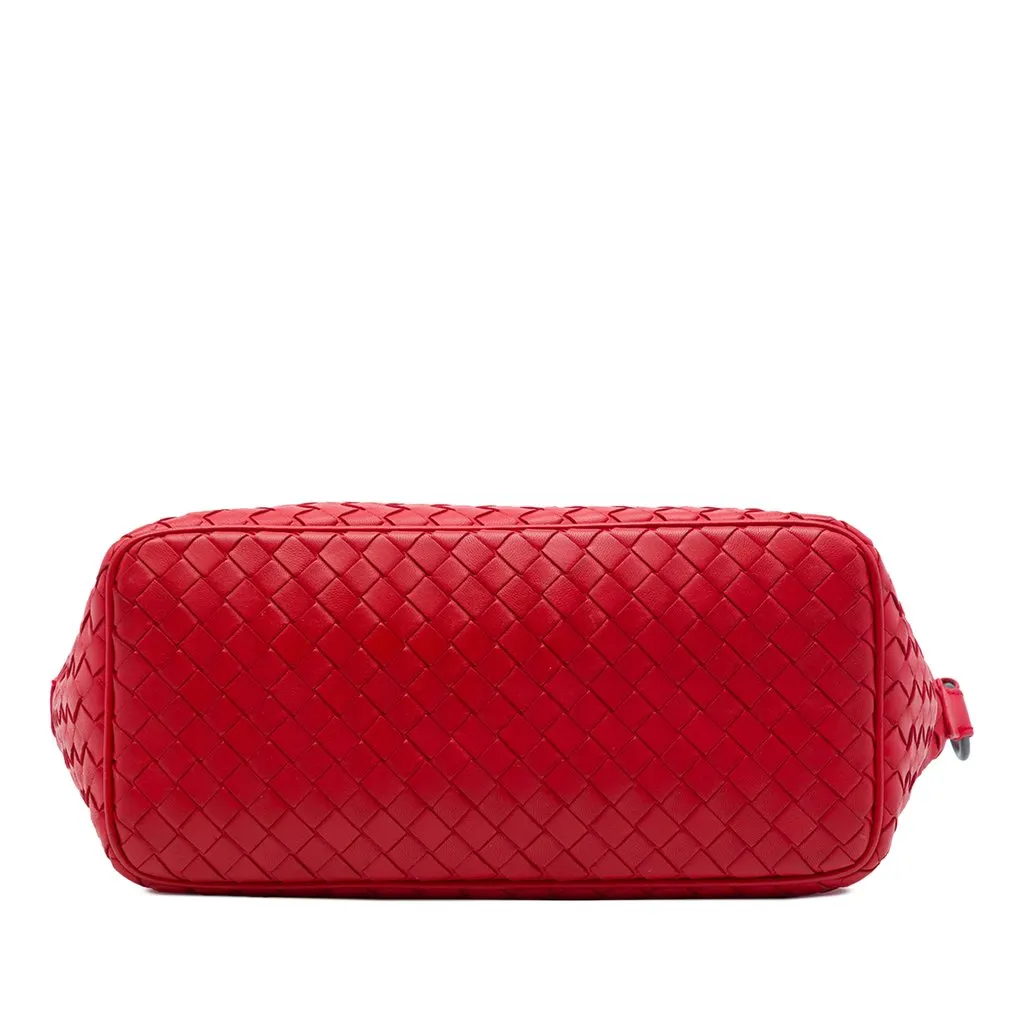 Bottega Veneta Nappa Intrecciato Shoulder Bag Red Leather Very good - Inside View
