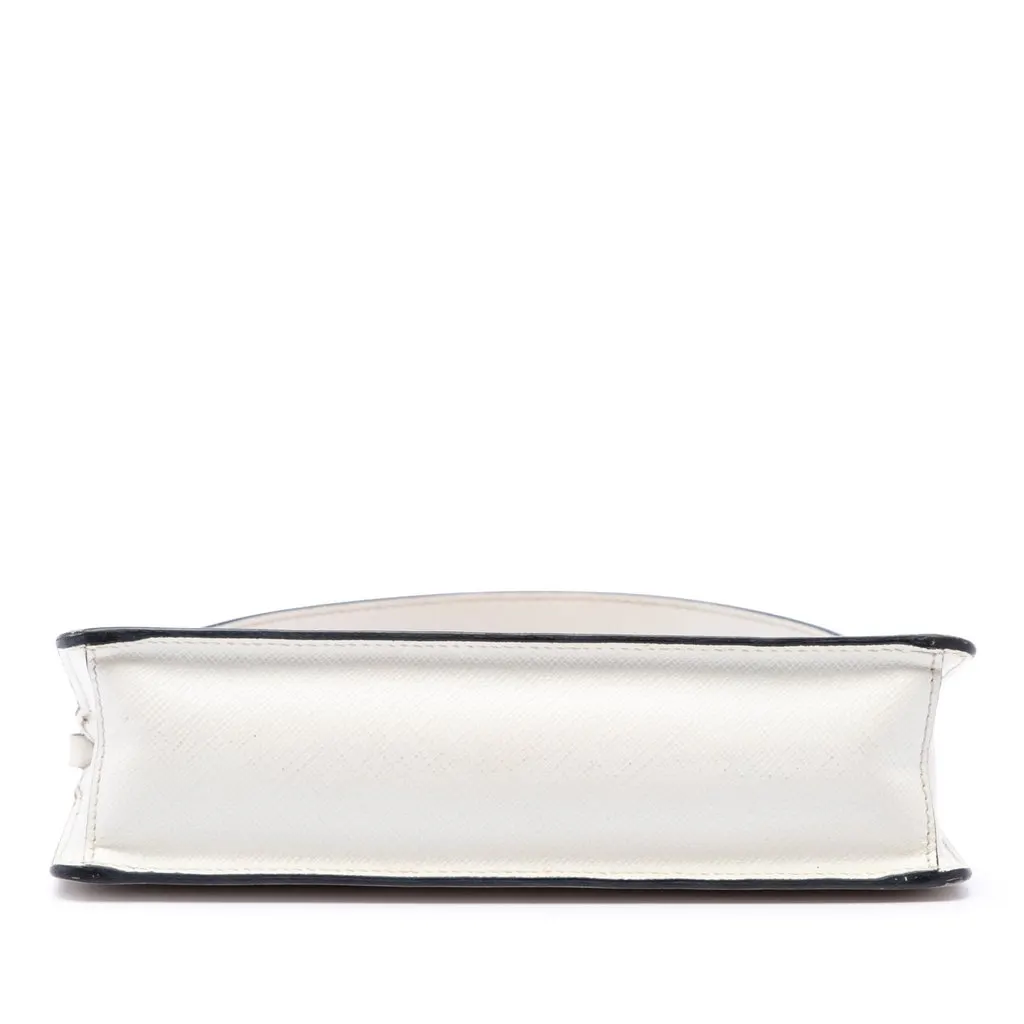 Prada Saffiano Shoulder Bag White Leather Very good - Inside View