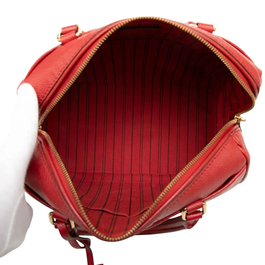 Louis Vuitton Monogram Empreinte Speedy Bandouliere 25 Red Leather Very good - Model View