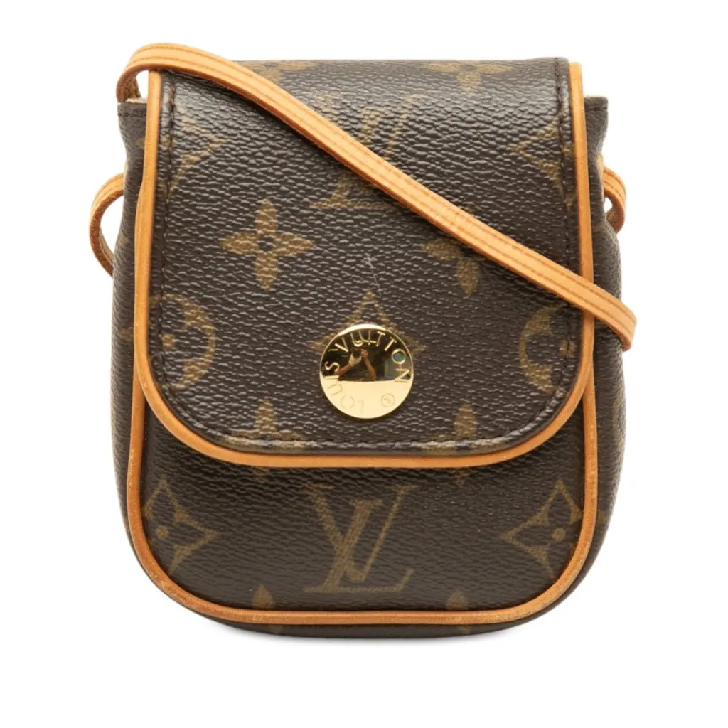 Louis Vuitton Monogram Pochette Cancun Brown Canvas Good - Front View