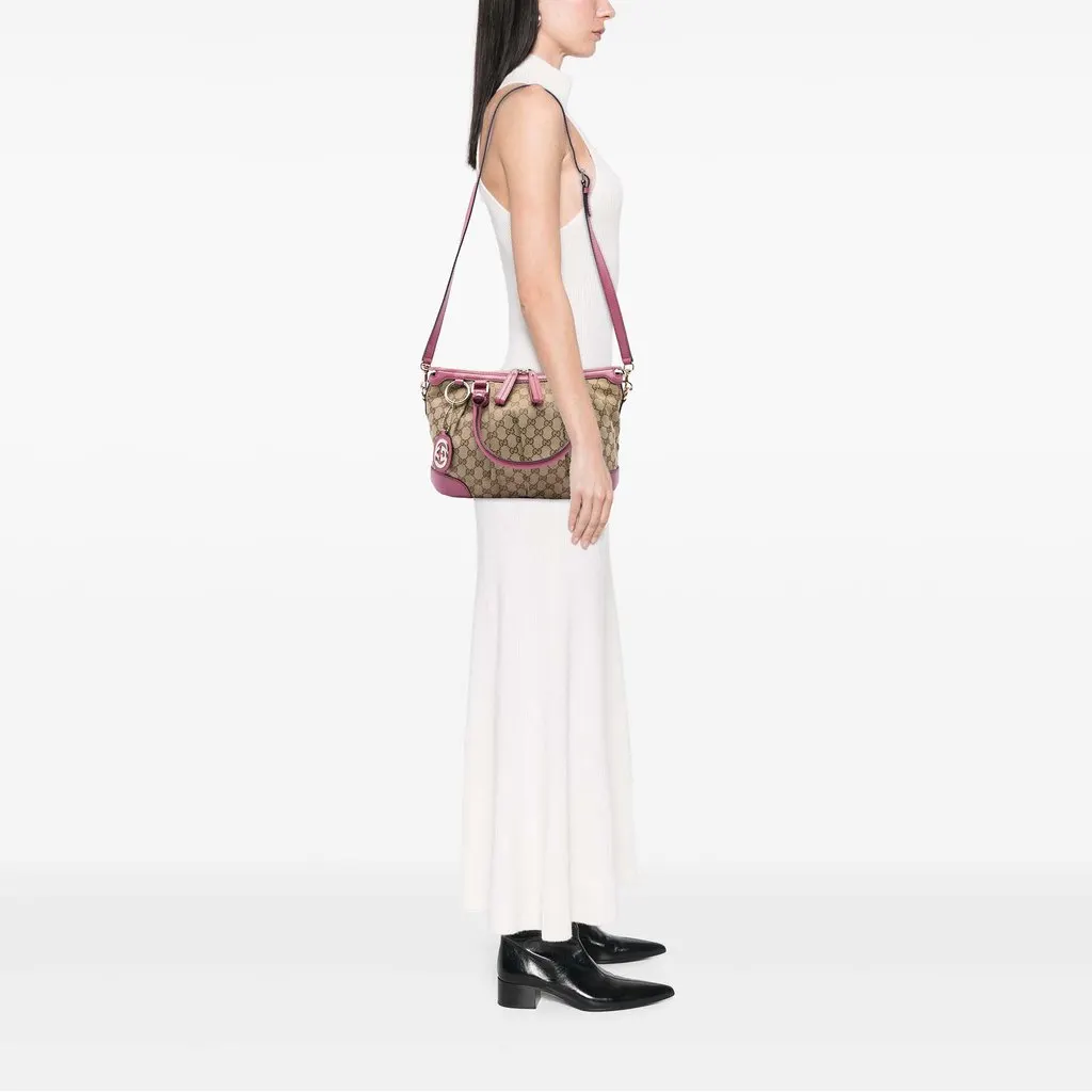 Gucci GG Canvas Sukey Satchel Beige Very good - Box View