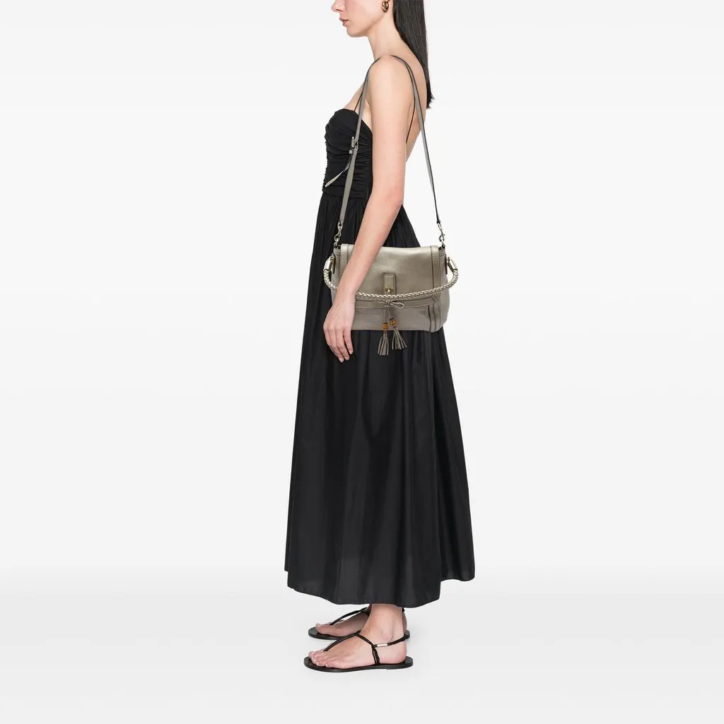 Gucci Calfskin Bella Flap Satchel Gold Leather Good - Box View
