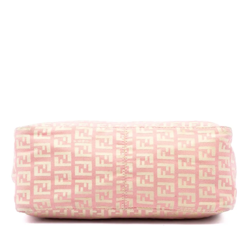Fendi Zucchino Canvas Handbag Pink Canvas Very good - Inside View