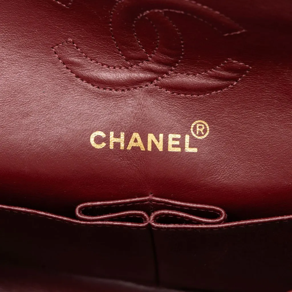 Chanel Small Classic Lambskin Double Flap Black Leather Good - Box View