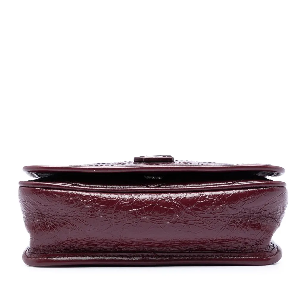 Saint Laurent Crinkled Calfskin Niki Wallet on Chain Red Leather Very good - Inside View