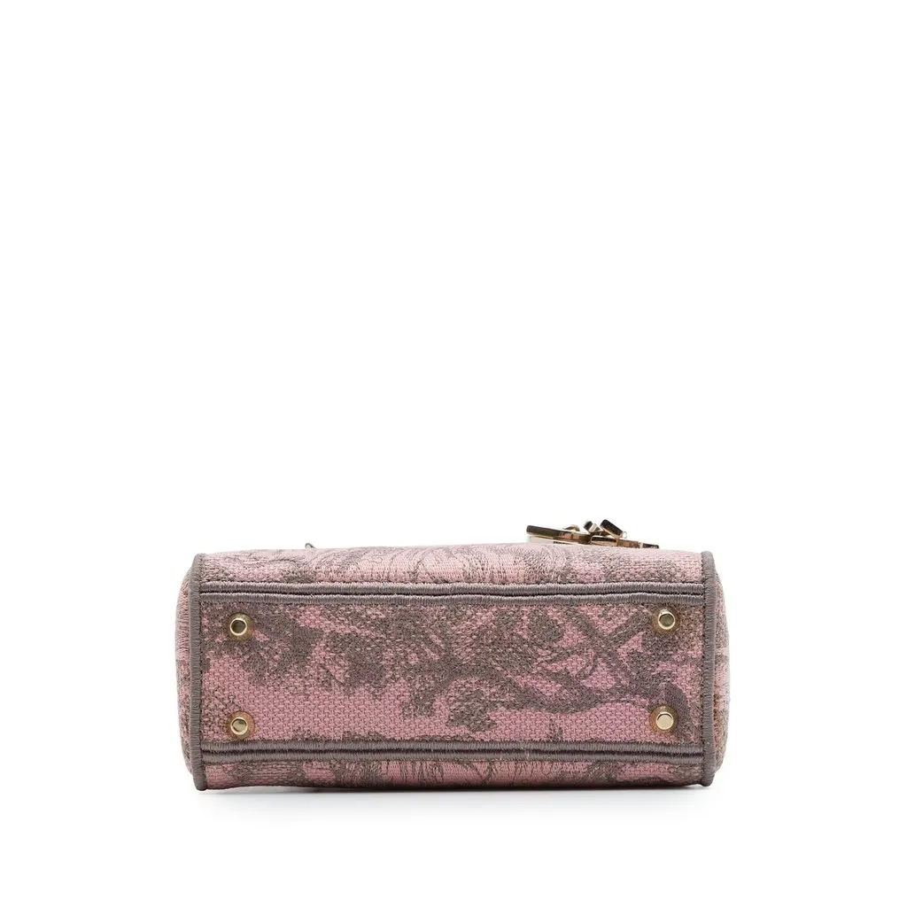 Dior Mini Embroidered Canvas Toile De Jouy Lady D Lite Pink Canvas Very good - Inside View