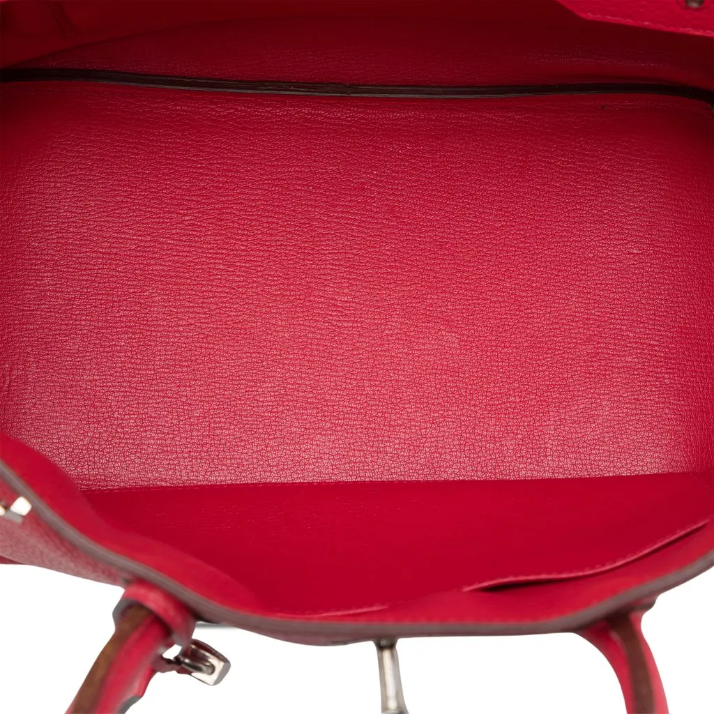 Hermès Clemence Birkin Retourne 35 Red Leather Very good - Model View