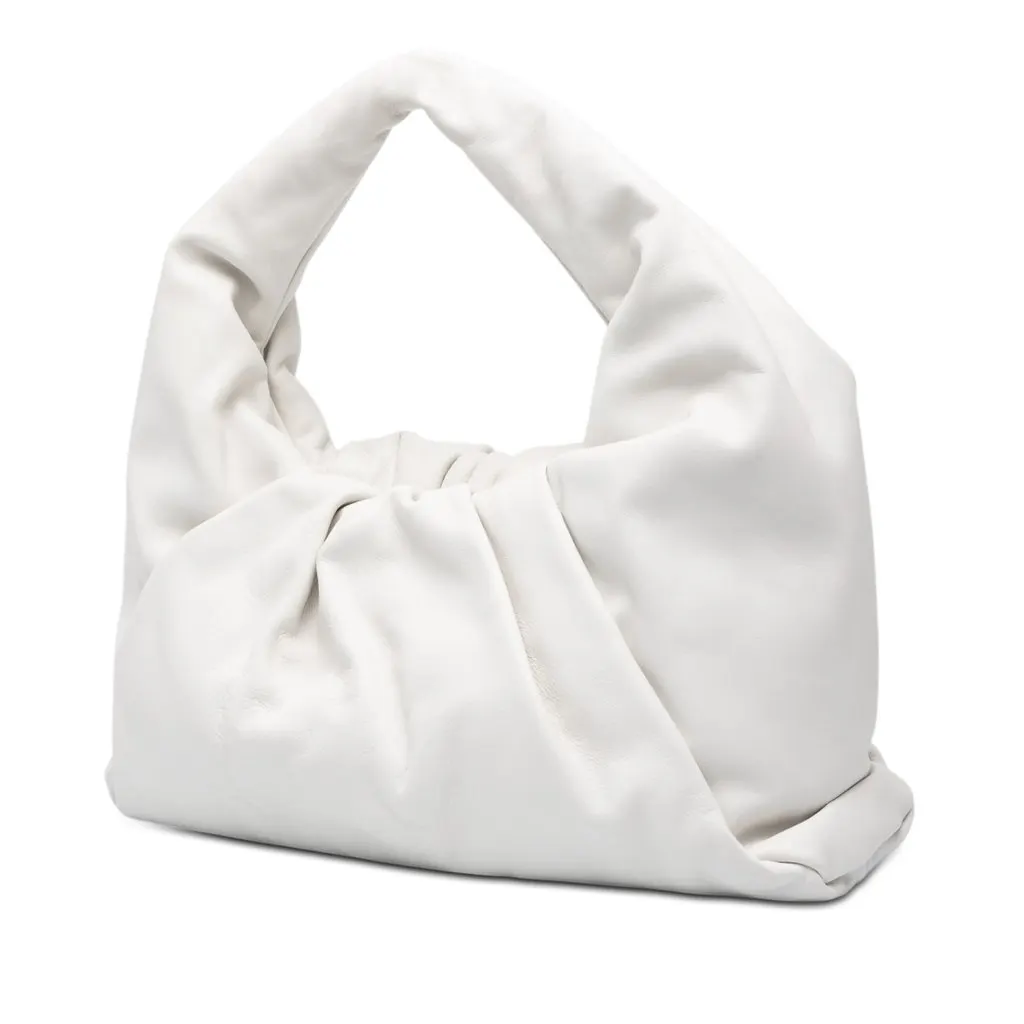 Bottega Veneta Lambskin The Shoulder Pouch White Leather Very good - Back View