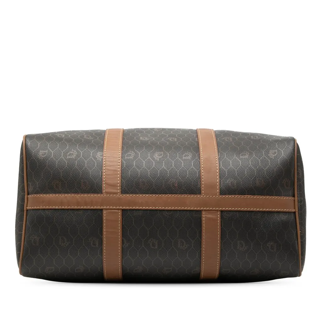 Dior Honeycomb Coated Canvas Boston Bag Black Canvas Good - Inside View