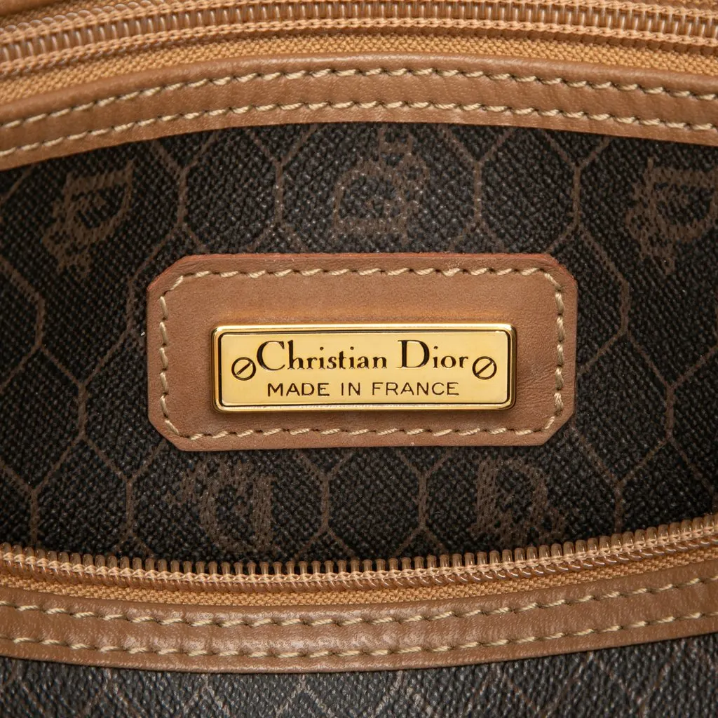 Dior Honeycomb Coated Canvas Boston Bag Black Canvas Good - Box View