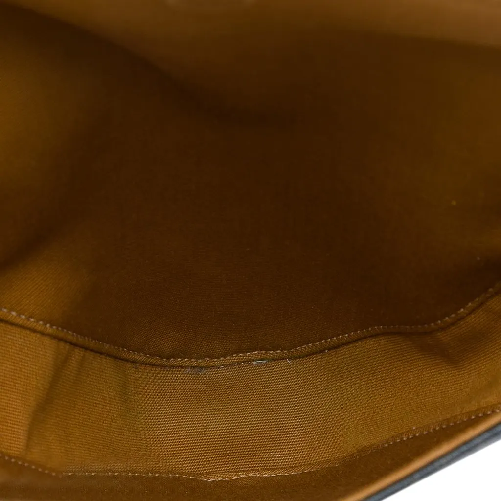Celine Triomphe Coated Canvas Logo Triangle Crossbody Brown Very good - Model View