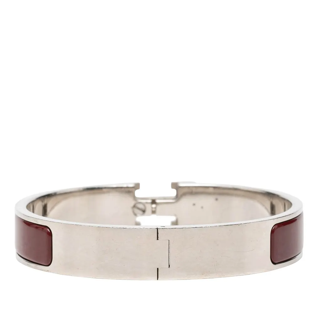 Hermès Narrow Enamel Clic H Bracelet PM Red Enamel Very good - Inside View