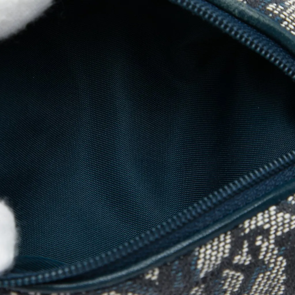 Dior Oblique Canvas Coin Pouch Blue Canvas Very good - Model View