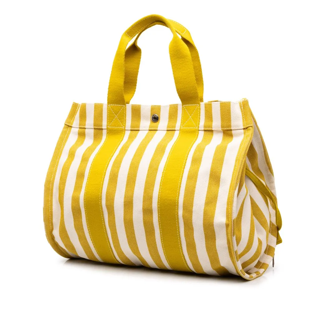 Hermès Toile Cannes MM Yellow Canvas Very good - Back View