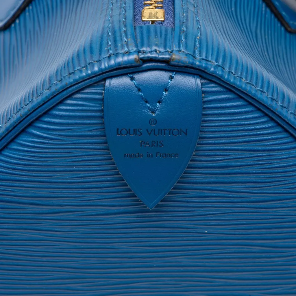 Louis Vuitton Epi Speedy 25 Blue Leather Good - Box View