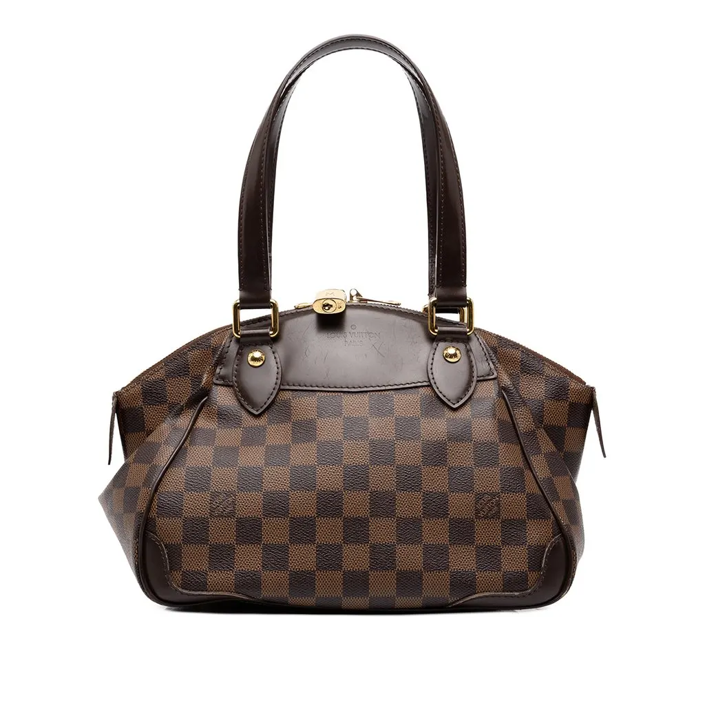 Louis Vuitton Damier Ebene Verona PM Brown Canvas Good - Front View