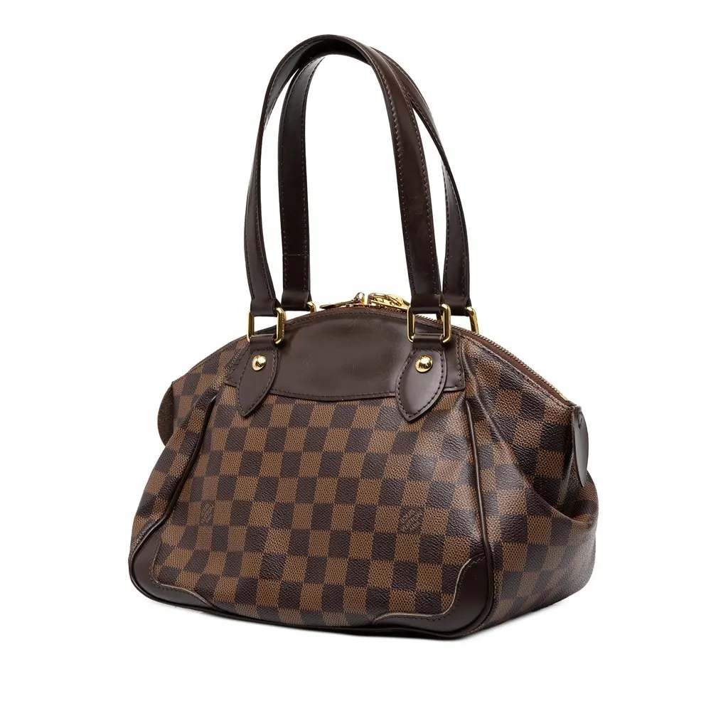 Louis Vuitton Damier Ebene Verona PM Brown Canvas Good - Back View