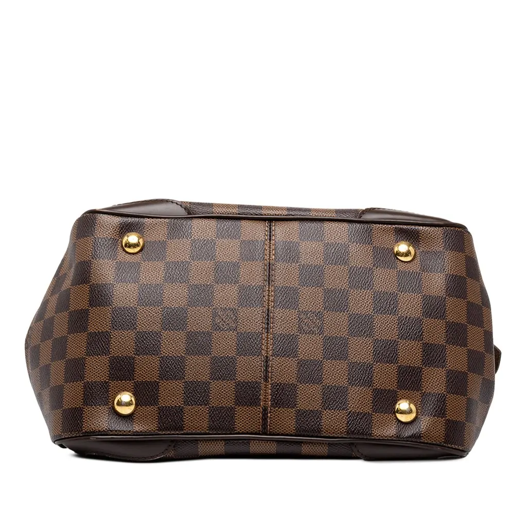 Louis Vuitton Damier Ebene Verona PM Brown Canvas Good - Inside View