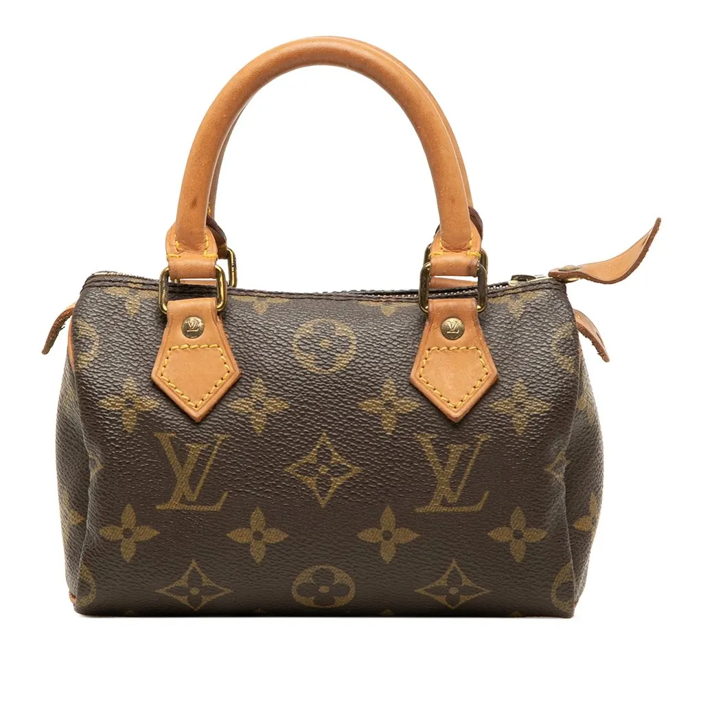 Louis Vuitton Monogram Mini Speedy HL Brown Canvas Good - Front View