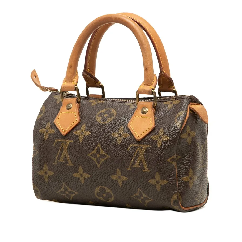 Louis Vuitton Monogram Mini Speedy HL Brown Canvas Good - Back View