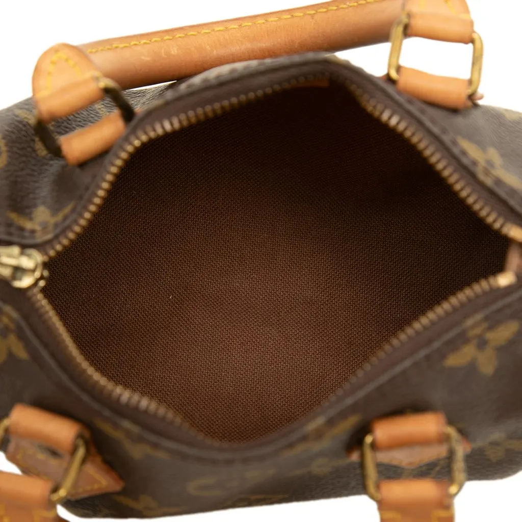 Louis Vuitton Monogram Mini Speedy HL Brown Canvas Good - Model View