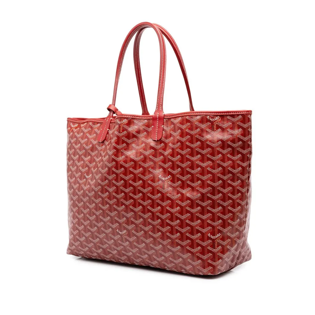 Goyard Goyardine Saint Louis PM Red Canvas Very good - Back View