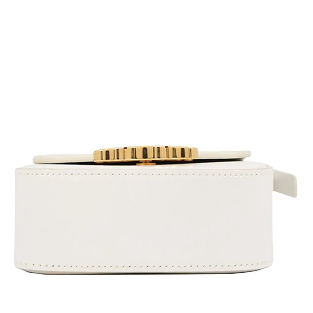 Celine Mini Calfskin Claude Crossbody White Leather Good - Inside View
