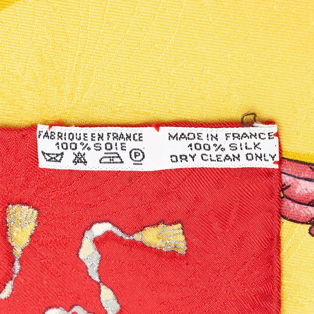 Hermès Les Fetes Du Roi Soleil Silk Scarf 90 Red Silk Very good - Back View