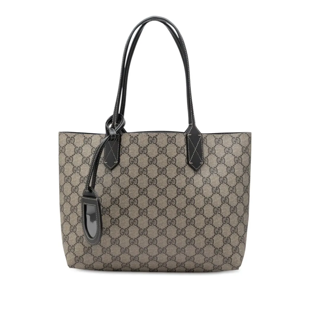 Gucci Small GG Supreme Reversible Tote Beige Canvas Very good - Front View